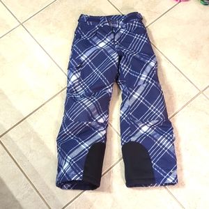 Girls size 7/8 Columbia navy blue and white snow pants ski pants, Omni shield
